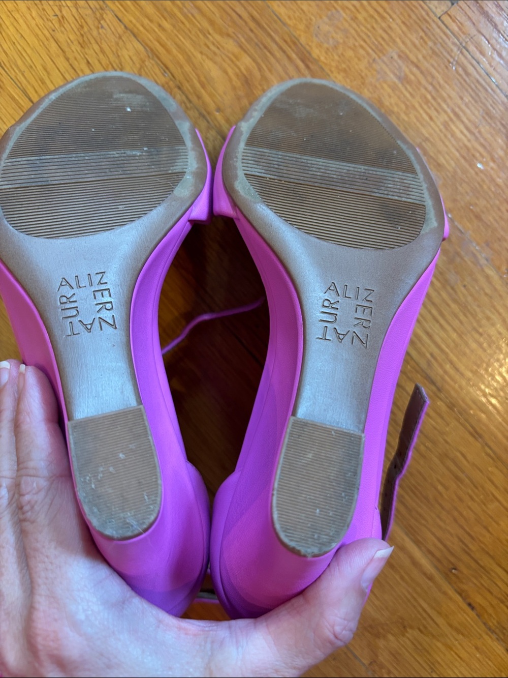 Naturalizer Hot Pink Open-Toe Ankle Strap Block Heel Sandals Size 6 - Picture 5 of 6